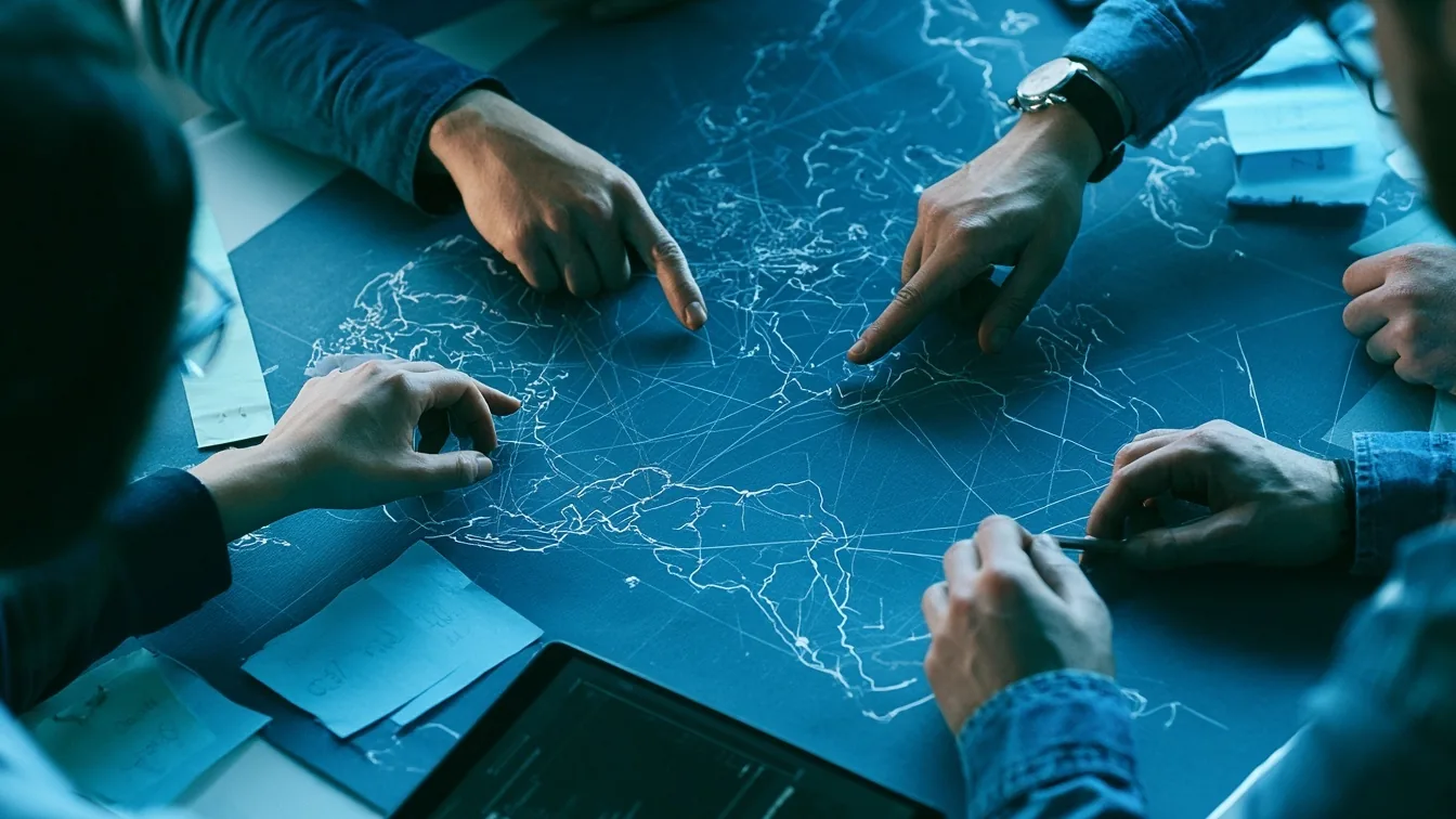 Cargo route planning from a China origin gateway